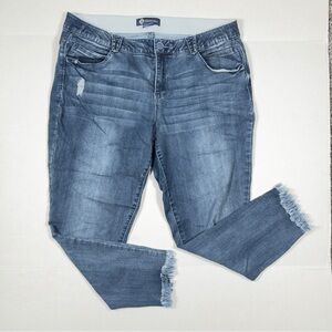 Democracy skinny jeans with raw hem